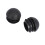 4 Pcs 25mm Dia Plastic Round Tube Inserts End Blanking Caps Black 4
