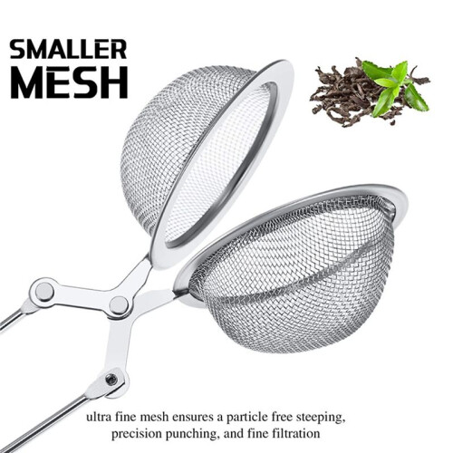 18Pcs Tea Infuser Loose Leaf Tea Snap  Tea Strainer Spoon Stainless Steel Tea Filter Steeper with Handle 2