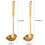 Gold Soup Ladle Colander Set, Long Handle Stainless Steel Kitchenware Cookware Serving Spoon(10 PCS) 7