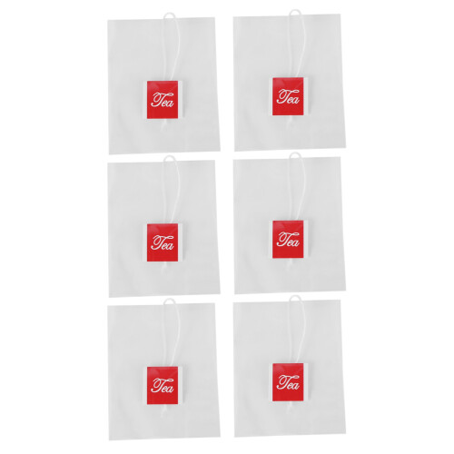 3000Pcs 5.5 X 7Cm Pyramid Tea Bag Filter Nylon Tea Bag Single String Label Transparent Empty Tea Bag