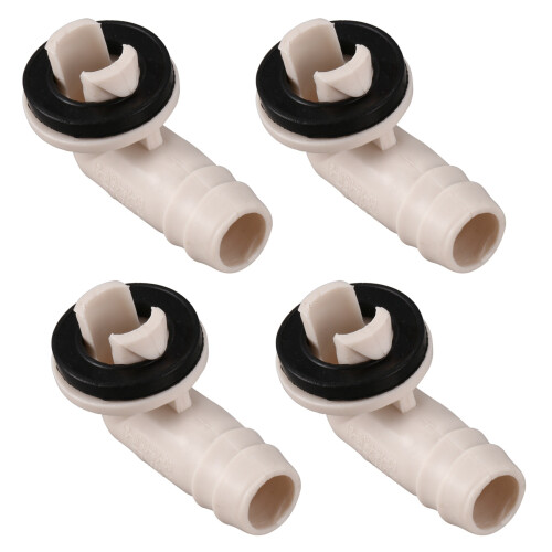 4X Air Conditioner Ac Drain Hose Connector Elbow Fitting with Rubber Ring (15Mm)