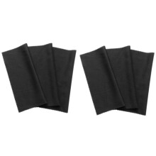 6x Mikrofaser-Reinigungstuecher 20x19cm, schwarze Reinigungstuecher, Touchscreen, Smartphone-Display, Brille, Laptop