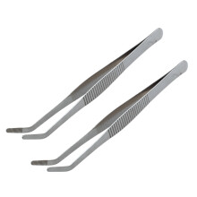 2X Silver Tone Metal Chinese Kongfu Cha Dao Tea Tong Tweezers 7.4 inch Long