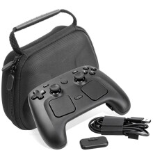 Voor Steam Controller 2 Hard Shell Draagtas met Dubbele Ritsen Oxford Stof Grote Capaciteit Schokbestendig