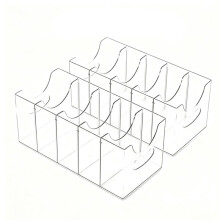 2 Pcs Belt Organizer,Acrylic Belt Organizer for Closet with Removable Dividers 5 Compartments & Handles Drawer