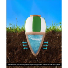 Carrot-Shaped Terracotta Watering Spikes 4 Pack, Self-Watering Ollas with Cork Stopper, Slow Release Terracotta Plant