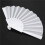 4X Plastic Fabric Hand Foldable Fan for Ladies Men White 3