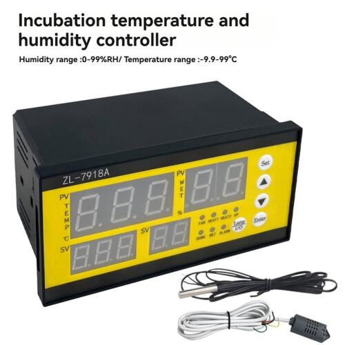 ZL-7918A Incubator Thermostat Automatic Incubator Controller for Egg Incubator Machine Temperature and Humidity Control