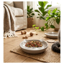 Ovale Keramikschüssel für Katzen Anti-Stress taupe 230 ml