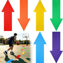 6-Pack Antislip Richtingsvloer Markeringen Voetbal Basketbal Sport Snelheid en Behendigheid Training Markeringen