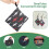 Grocery Bags Reusable Foldable 30 Pack Shopping Tote 50LBS Extra Large Ripstop Pattern Machine Washable Storage 6