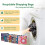 Grocery Bags Reusable Foldable 30 Pack Shopping Tote 50LBS Extra Large Ripstop Pattern Machine Washable Storage 5