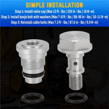 7115203BBK for DXPW3224 DXPW3224i DXPW3324 DXPW3324i Idle Down Valve Banjo Bolt Kit Stainless Steel Upgrade