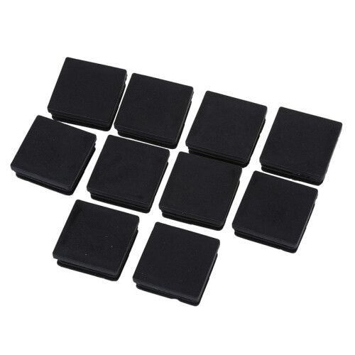40mm X 40mm Plastic Square Tube Inserts End Blanking Caps Black 40 Pcs 1