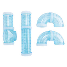 Hamsterbuizen, Adventure Externe Pijpenset Hamsterkooispeelgoed Om de Ruimte Uit Te Breiden DIY Connection Tunnel Blauw