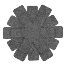 Pot and Pan Protectors, Set of 18 and 3 Different Size, Pot Dividers Pads/Stacking Pan Protectors/Pan Separators Pads