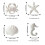 4Pcs Retro Marine Style Cast Iron Drawer Handle-Kitchen Cabinet Wardrobe Closet Hardware,White 7