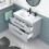 NES Home Wall Hung Cabinet 2 Drawer 800mm Matte Grey with Slim Ceramic Basin 3
