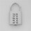 3X Anti-Theft Button Combination Padlock Digit Push Password Lock Zinc Alloy Security Lock Suitcase Luggage Coded Lock 5