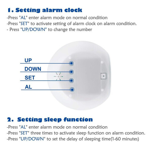 3X Kids Alarm Clock - Wake  Light Digital Clock with 7 Colors Changing, Press Control and Snooze Function for Bedrooms 2
