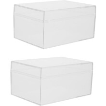 Set van 2 plastic opbergdozen voor pokerkaarten, ideaal voor het opbergen van verzamelbare spelkaarten, voor op reis of thuis.