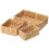 6X Wicker Baskets for Organizing 3Pack, Large and Small Wicker Storage Baskets Set, Hand Woven Baskets for Storage 3