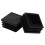 96 Pcs 30mm x 30mm Plastic Ribbed Square End Caps Tube Insert Black 8