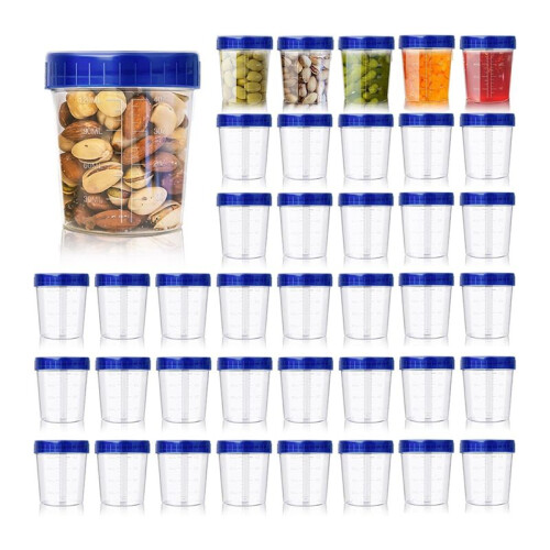 40 Pack 4oz Small Containers with Lids,Reusable Salad Dressing Container Airtight Leakproof Condiment Containers 1