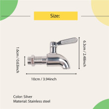 Stainless Steel Faucet Tap Draft Beer Faucet for Home Brew Fermenter Wine Draft Beer Juice Dispenser Drink Fridge Kegs