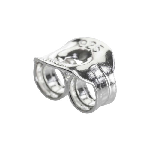 Sterling Silver Earring Back Scroll Small Pack of 20 1