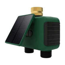 Tuya WiFi Solar Dual Zone Wasser Sprinkler Timer 2 Auslassventil Controller APP Fernbedienung Sprachbewässerungs-Timer UK