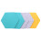 15Pcs/Set Hexagon  Board Hexagonal  Wall Sticker 3D Decorative Home Message Board Baseboard Gray Yellow Series 8