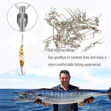 Ultra-Durable Stainless Steel Fishing Snap Swivels - Ideal for Saltwater & Freshwater Applications NO.2