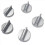 2X Replacement Knobs for Gas Stove Ranges, Compatible with AP6023301, ABKY-W10594481, Easy to Install and Replace 6