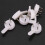 80 Pcs Plastic Heavy Wall Picture Frame Hooks Hangers 3-Pin Small White 3