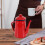 2X 1.1L Enamel Coffee Pot Hand Tea Kettle Induction Cooker Gas Stove Universal Red 2