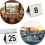 50PCS Restaurant Bar Place Table  Tabletop Number Sign Stackable Table Number Cards Double-Side Black Number 5