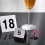 50PCS Restaurant Bar Place Table  Tabletop Number Sign Stackable Table Number Cards Double-Side Black Number 7