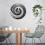 2X Elegant Piano Key Clock Music Notes Wave Round Modern Wall Clock Without Battery Black + White Acrylic 3