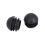 4 Pcs 25mm Dia Plastic Round Tube Inserts End Blanking Caps Black 5
