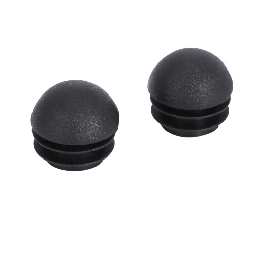 4 Pcs 25mm Dia Plastic Round Tube Inserts End Blanking Caps Black 1