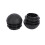 4 Pcs 25mm Dia Plastic Round Tube Inserts End Blanking Caps Black 3