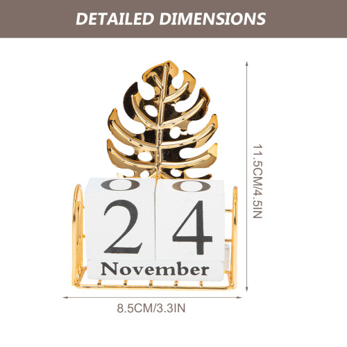 Creatieve Desktop Kalender Goud Elegante Versiering 1
