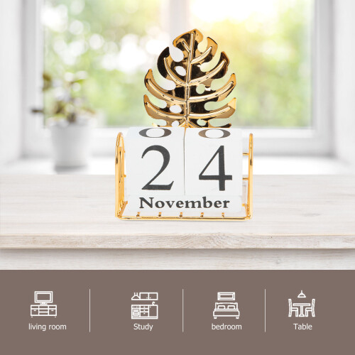Creatieve Desktop Kalender Goud Elegante Versiering 2