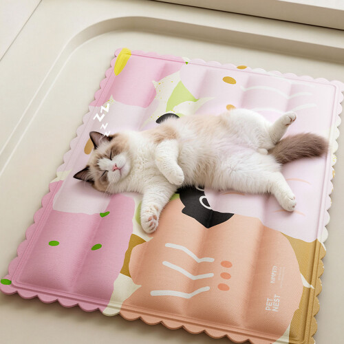 Tapis de refroidissement respirable de chats avec la-Rose L 2