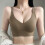 Seamlessly Back Smoothing Wireless Bra With Four Row-Brown L 7