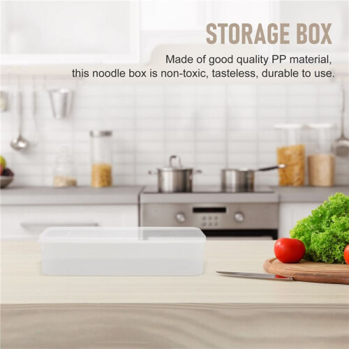 Household Noodle Translucent Storage Box Airtight Spaghetti Box Kitchen Food Fruit Container 1