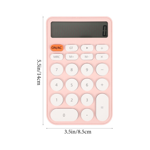Roze Draagbare Calculator Voor Studenten, Compact En Schattig 1