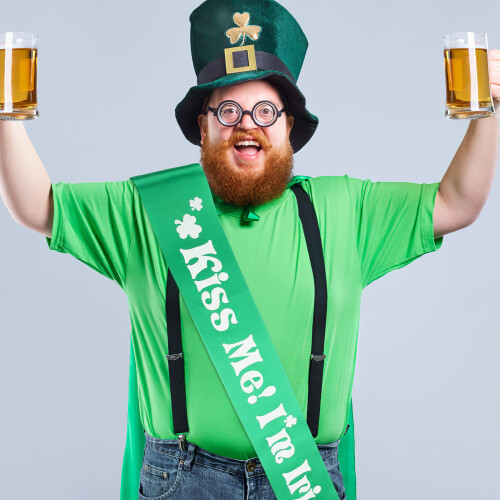 1 Set St Patricks Day Ketting Bril Hoofdband Feestaccessoire 2