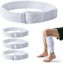 Anti-Slip Catheter Leg Bag Strap, Adjustable Hook-and-Loop Thigh Placement, for Foley Drainage Bags Reusable, Washable